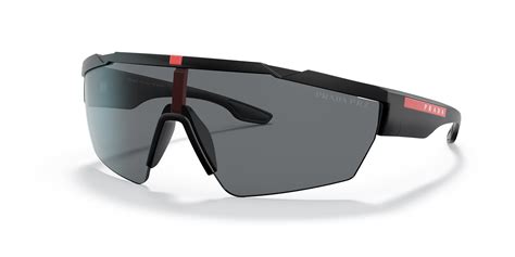 prada 03x|Prada Linea Rossa PS 03XS 01 Polarized Grey & Black Rubber .